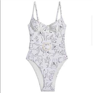 WeWoreWhat ‘Danielle’ Silhouettes One-Piece Bikini